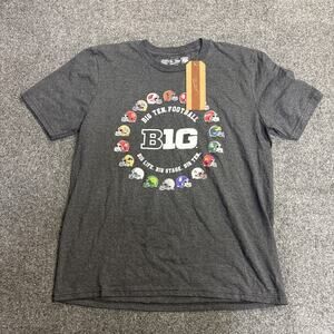 NWT Victory Big Ten Football T-Shirt Youth XL Gray College Team NCAA MSRP $35